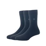 Allen Solly Men'S Cotton Full Length Socks (Pack Of 3) - Black