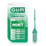 GUM Soft-Picks Comfort Flex Mint Dental Picks, New Invigorating Mint Flavor, 80 Count