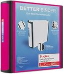 Staples 702876 Better 3-Inch D 3-Ring View Binder Pink (15128-US)