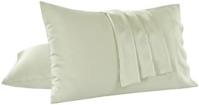 Bamboo Pillow Cases Set of 2 - Cooling Pillowcase 2 Pack with Envelope Closure, Cool Chill & Breathable Pillow Case (20"X30"-Pillowcase(2pc),Sage Green)