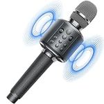 GOODaaa Karaoke Microphone, Wireless Bluetooth Rechargeable Mic with Stereo Speaker, Reverb｜Duet Mode｜Recording｜Vocal Remove, Compatible with All Smartphones Easy-to-use for Adults & Kids