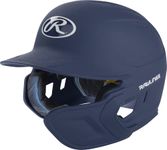 Rawlings Mach 1-Tone Right Batting Helmet W/Adjustable Face Guard Right Handed Adjustable, SR, Navy