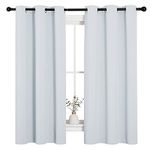 NICETOWN Blackout Curtains 2 Panels for Bedroom- Thermal Insulated Grommet Blackout Curtains 63 Inches Long for Living Room/Kitchen Rideaux occultants (2 Panels, W42 x L63 -Inch,Greyish White)