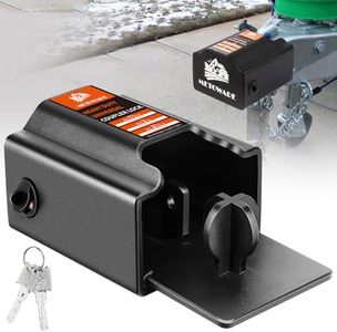 METOWARE Universal Trailer Hitch Coupler Lock, Heavy Duty Anti-Theft Trailer Ball Lock Fits 1-7/8", 2", 2-5/16" Couplers, Upgraded Push Pull Type Trailer Tongue Lock for RV, Boat, Truck, Trailer, ATV