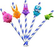 10 PCS Sunny Bunnies Straws for Birthday Party Decorations. Sunny Bunnies Birthday Party Supplies. Cartoon Bunnies Theme Party Decorations.