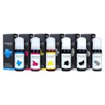 Splashjet 011/012 Compatible Refill Ink for Epson L8180 / L8160 Printer – Compatible Ink Bottle for Epson 011/012 Ink Code (70gm x C/M/Y/BK/PB/GY) Ink Bottle – 502373