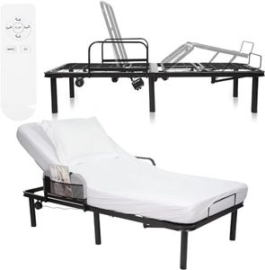 Vive Adjustable Bed Base Frame (Twin) - Electric Heavy Duty Metal Platform Bed Frame with Adjustable Base for Hospital Mattress - Remote for Head, Leg & Foot Incline - Dual USB Ports - Easy Assembly