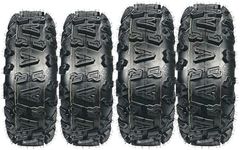 GarveeTech 25x8-12 & 25x10-12 ATV/UTV Tires 4PR All-Terrain Tires (4, 25x8-12 ＆ 25x10-12)