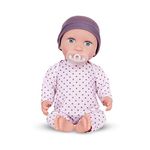 BABI 14'' Baby Doll in PJs with Lilac hat, Blue