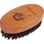 Boar Bristle Beard Brush For Men With 100% First Cut Boar Hair. Made in Pear Wood With Firm Bristles To Tame and Soften Your Facial Hair