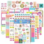 Avery Fitness Planner Stickers Pack, 30 Sheets of Health and Fitness Stickers, Set of 1,362 Stickers for Your Planner, Journal or Calendar (6787)