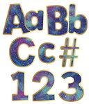 Carson Dellosa 219-Piece 4 Inch Galaxy Marble Cutout Letters for Bulletin Boards, Numbers, Punctuation & Symbols, Space Themed Bulletin Board Letters, Galaxy Classroom Letters for Bulletin Board