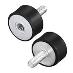 sourcing map M8 Male Female Rubber Mounts, Shock Absorber, for Motor Generator Compressor Garage Reverse Osmosis Pump Impact Air Generator Car Bobbins, D30mmxH15mm 2pcs