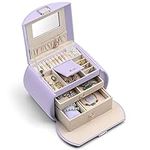 Vlando Jewelry Box from Netherlands Design Team, with Mirror and Storage Drawers (Lavender)