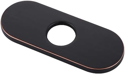 WOWOW Oiled Rubbed Bronze 6.3 inch Kitchen Sink Faucet Hole Cover Deck Plate,Sink Hole Cover for 1 or 3 Hole Kitchen，Sink Faucet Single Hole Mixer Tap, Escutcheon Plate Stainless Steel Deck Plate