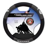 Elektroplate US Marines Premium Steering Wheel Cover - Medium, Fits Mid-Size SUVs and Trucks