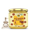 5:15PM A2 Ghee Organic 250ml | 100% Desi A2 Gir Cow Ghee | Traditional Vedic Bilona Method | Handmade Curd Churned | Pure A2 Cow Ghee | Natural & Healthy | Lab Tested & Certified – 250ml