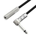 KEBILSHOP 5M Right Angle Guitar Extension Cord - 6.35mm TS Male to Female Audio Cable 1/4" Mono Male to Female Audio Extension Cable with 90 Degree Angle (5 Meter/16 Feet)