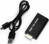 PS2 to HDMI Video AV Adapter for PS2 to HDMI Converter w/ 3.5mm Audio Output, for HDTV HDMI Monitor Adaptor Cable HD RCA AV Audio Video