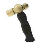 BeadSmith Ergo Brass Hammer with Flat and Domed Faces, 1 lb