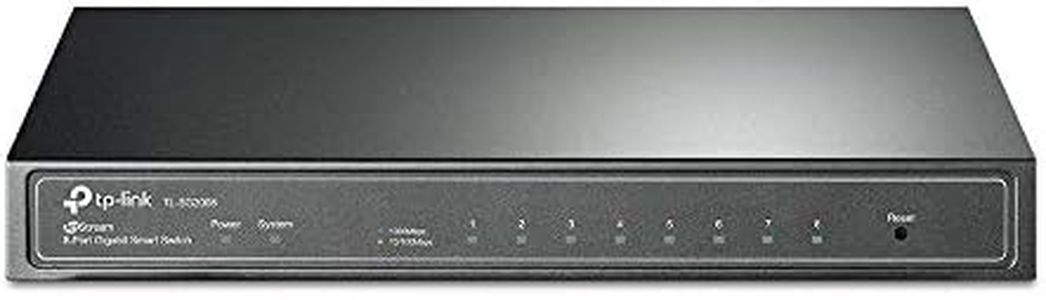 TP-Link JetStream 8-Port Gigabit Smart Ethernet Switch, Full Gigabit Ports, Omada SDN, Centralised Management, Secure Networking, Advanced L2+, Slient Operation, Fanless Design (TL-SG2008)