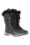 Mountain Warehouse Extreme Snowflake Womens Long Snow Boots - IsoDry Black Womens Shoe Size 8 US