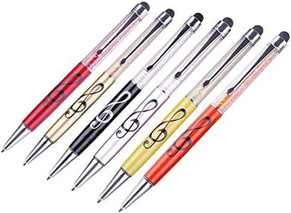 Stylus Pen,12 Pack Music Note Pens,with 12 Pen Refills,HilerPunk Crystal Capacitive Ballpoint Pen,for iPad,iPhone,Laptops,Samsung,All Capacitive Touch Screens,Office,School Stationery Supplie
