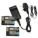 DSTE 2x D-LI90 Rechargeable Li-ion Battery + DC93U Travel and Car Charger Compatible with Pentax K-01 K-3 K-3II K-5 K-52K-5II K-5IIs K-7 K-7D645D 645Z Digatal Camera