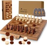 15" Magnetic Chess Set & Checkers S