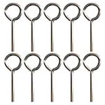 1/8” Standard Hex Dogging Key with Full Loop, Allen Wrench Door Key for Push Bar Panic Exit Devices, Solid Metal - 10 Packs