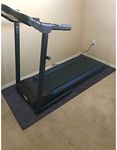 Fitness Equipment Mats, Absorbent/Waterproof – Protects Exercise Equipment and Floor，Protective Flooring Under Elliptical Machine mat, Indoor Treadmill Mat，Washable (36" x 78")