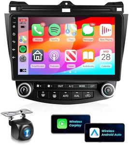 Podofo Car Radio Stereo for Honda Accord 7th 2003 2004 2005 2006 2007 with Wireless Apple CarPlay Android Auto, 10inch Touch Screen Android Bluetooth Radio with GPS Navigation WiFi HiFi Backup Camera