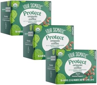 Four Sigmatic Mushroom Coffee Mix Cordyceps and Chaga Pack of 3 (30 Packets Total)