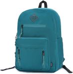 VASCHY School Backpack, Lightweight Two Compartments Daypack Schoolbag Bookbag for Teen Boys Girls/College/Work/Men Women Green