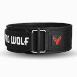 PRO WOLF Self Locking Weightlifting Belt Neoprene | Dead Lift Belt - Black (XL)