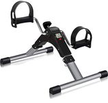 Inditradition Sitting Exercise Pedal Fitness Bike Cycle with Digital LCD Display & Resistance Knob | Arm & Leg Exerciser Machine (Black/Silver, 50 x 38 x 31 CM)