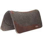 Weaver Leather 35-9321-1 Premium Contoured 100% Wool Felt Saddle Pad, 1" Thick, Gray, 31" x 32"