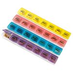 Monthly Pill Organizer - 28 Day Extra Large Monthly Pill Planner to Separate Pills & Vitamins Week to Week, Travel Medication Reminder Daily Monday to Sunday Compartments