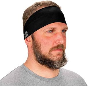 Ergodyne Chill Its 6634 Cooling Headband, Sports Headbands for Men and Women, Moisture Wicking, Black