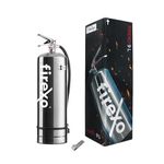 Firexo All in One Stainless Steel Fire Extinguisher (9 Litre / 9 kg) - Multipurpose Extinguisher for ALL FIRES inc. Li-ion Battery Fires! - Emergency Safety Equipment for Home, Kitchen & Fireplace