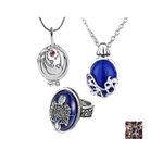 HJYZY 13 pcs The Vampire Diaries Jewelry Sticker Daywalking Katherine Sapphire Crystal Pendant Necklaces Elena Gilbert Opening Vervain Locket Pendant Necklace Daylight Walking Signet Damon's Ring,