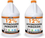 Chromex Hydrogen Peroxide 12 Percent Food Grade, 4x Power Concentrated Solution, 2 Gallons Dilute to 8 Gallons, Versatile Uses include Topical Care, Home, Kitchen, Bath Cleaner, Laundry, Whitening