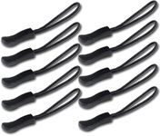 FunMart Durable Zipper Pulls Zipper Tab Zipper Tags Cord Pulls Zipper Extension Zip Fixer for Backpacks, Jackets, Luggage, Purses, Handbags (Black,20 PCS) ,ABS