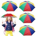 MUFEKUM 4 Pack Umbrella Hats, 20.5"