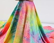 Rainbow Tie Dye Spandex Fabric 4 Wa