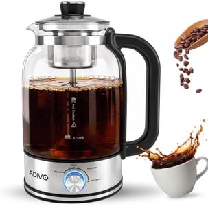 ADIVO Electric Coffee Percolator, Glass Coffee Pot, Plastic-Free Design
