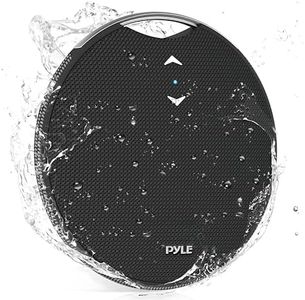 Pyle Portable Bluetooth Magnetic Speaker Mini Loud Wireless Streaming Hang Speaker - IPX7 Waterproof, Clear Sound, Super Bass, Hand-Free Call, AUX, Great for Shower/Fridge/Car/Handle/Hook - PMNGSP1BK