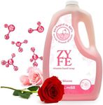 ZYFE Vitamin Hand Soap Refill - Liquid Hand Soap - Natural Plant Derived Moisturizing Handsoap with Essential Oil Fragrance Rose Bloom - Soft Hand Wash for Kitchen & Bathroom - Lush Soft Soap 64oz