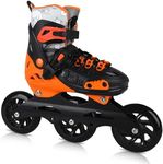 VEZLOPUS Inline Skates, 3 Wheels 100mm | 4 Sizes Adjustable Inline Speed Skates for Kids, Boys, Girls, Teens - Professional Outdoor Fitness Performance Inline Skates