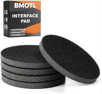 BMOTL 6-Inch No-Hole Interface Pad: 5 Pack Hook & Loop Foam Sanding Discs Backing Pads Replacement for Random Orbital Sander,Soft Density Sponge Round Cushion Buffer